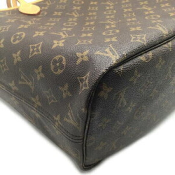 Louis Vuitton Neverfull Mimosa Orange Tote Bag Pouch Brown Yellow - Picture 7 of 8